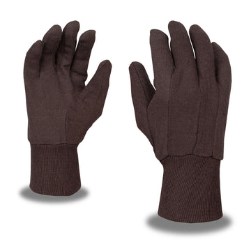 Cordova Safety Products 1410C Cotton Glove, L, Brown, 12/Pack - Default Title