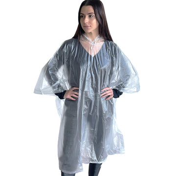 Cordova Safety Products PVC Rain Poncho, One Size Fits Most - Clear