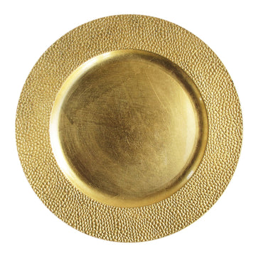 The Jay Companies Charge It by Jay Plastic Gold Charger Plate, 13" Diameter, 12/Pack - Gold
