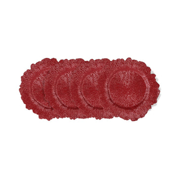 American Atelier 1270867-4 Plate Jay Companies, 13" Diameter, Red, 12/Pack - Default Title