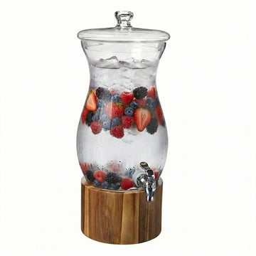 American Atelier Madera Glass Beverage Dispenser, Brown - 1.5 gal.