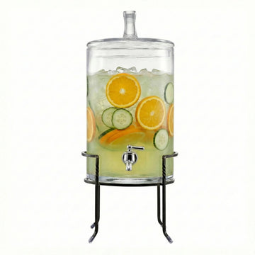 Stylesetter 210947-RB Glass Beverage Dispenser, 2.5 gal., Black - Default Title