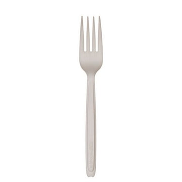 Eco-Products Cutlerease PLA Plastic Fork, 6" Long, White, 960/Case - Fork