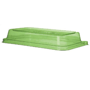 Eco-Products Veridian WorldView PLA Plastic Lid, 5 7/8" Wide, 200/Case - 8 3/4"
