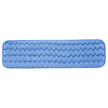 Commercial Products HYGEN Microfiber Room Mop Pad by Rubbermaid – 18" Blue (Multipack), Microfiber, Blue, Pack of 12, Model FGQ41000BL01