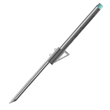 Sand Spike Rod Holder for Surf Fishing by Toadfish – Large, Stainless Steel, silver, Model 236651