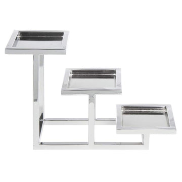 3-Tier Serving Fixture by HUBERT – Metal, Grey, Model 82488
