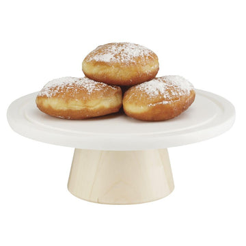 Blonde Cake PEDESTALS-3.5" Height 9" X 3.5" by CAL-MIL – 3.5", Wood, White, Model 22378-93-71