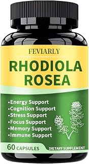 Rhodiola Rosea Dietary Supplement, 60 Capsules | Energy Support, Stress & Focus Support, Cognition & Memory, Immune Support, Herbal Supplement