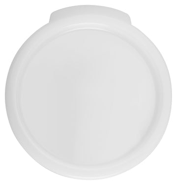 White/Round Food Storage Lid by Winco – Medium, 6.0 liters, Plastic, White, Model PPRC-68C