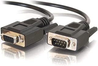 Legrand - C2G DB9 Extension Cable, Black Serial RS232 Extension Cable, 25 Foot Serial Extension Cable, Male to Female Serial Extension Cord, C2G 52033