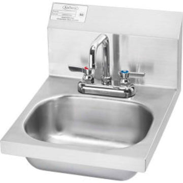 Hand Sink by Krowne – 16"L x 15"W x 14"H, Stainless Steel, Silver, Model HS-18