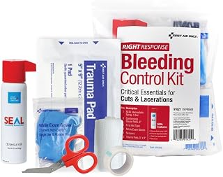 First Aid Only Critical Essentials Bleeding Control Kit For Cuts & Lacerations