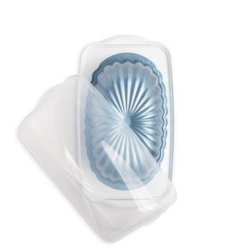 Formed Fluted Loaf with Keeper Set by Nordic Ware – 6-Cup, 6.0 cups, Aluminum, Twilight Blue Pan, Model 50056