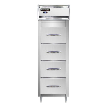 Designer Line Single Section Vertical Refrigerated Cabinet by Continental Refrigerator – Model DL1RS-SS-F