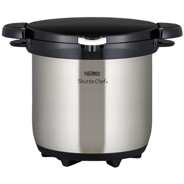 Vacuum Insulation Cooker Shuttle Chef 4.5L Clear stainless KBG-4500 CS (Japan import) by THERMOS – 4.8 Quarts, 4.5 liters, Stainless Steel, CS, Model KBG-4500(CS)