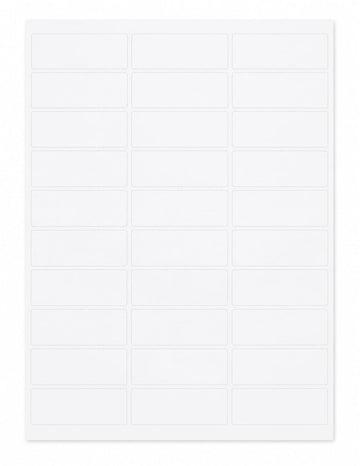 Glownary Label Inserts – White Paper, 3 x 1.25 Inch, 400 Pack, Letter Size Compatible, Made in America, Perforated for Office, Warehouse, Retail