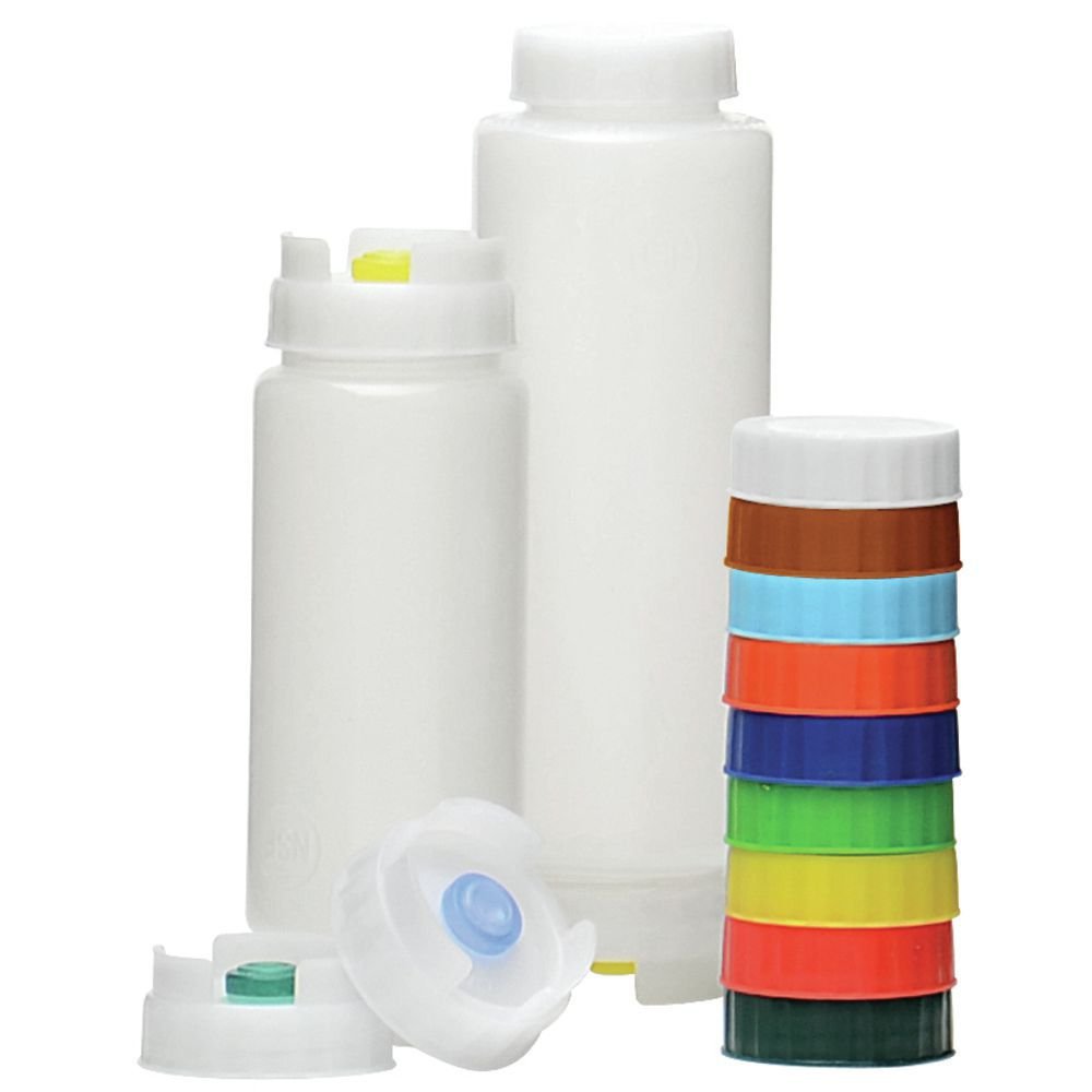 12 oz White Plastic FIFO Bottle by HUBERT – 12 Ounces, Plastic, White
