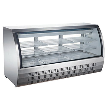 50080 82-inch Refrigerated Floor Showcase - Stainless Steel by Omcan – 82” x 32.5” x 43”/ 2082 x 825 x 1089 mm, 32.0 cubic_feet, steel, Model f7dbf8fd-08a4-4eab-a778-12eb07dff991