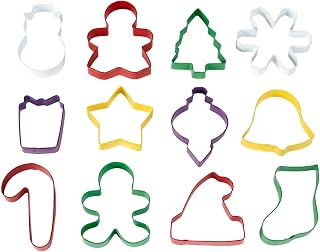 Wilton Christmas Cookie Cutters Set / 12 - Cookie Cutter Set, Cookie Cutter for Cutting Cookies, Biscuits, Fondant