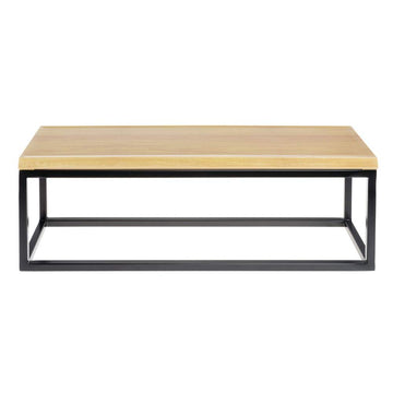 Black Display Riser with Butcher Block Top - 7" H by HUBERT – Black, Model 64410+40377