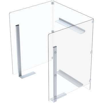 Clear Plastic Protective Shield for Mobile Computer PC Cart by Global Industrial – 23 inches (W) x 20 inches (L) x 26.5 inches (H), Plastic, Clear, Model TT-2020