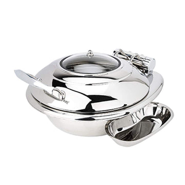 Crown Collection 4 Quart Induction Chafing Dish by Eastern Tabletop – Stainless Steel, Model 3939G
