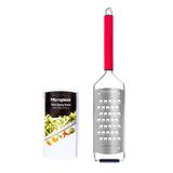 Savor Series Kitchen Grater Extra Coarse in Red for Potatoes by Microplane – 12x2.625x1, Stainless Steel, Red, Model 58108