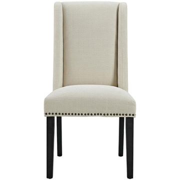Beige Fabric Dining Chair with Comfortable Backrest by Furnifact – Beige