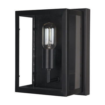 11 in. Black Metal Corner Wall Light by HomeRoots – Model 611856