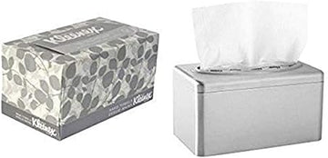 2-Pack Kimberly-Clark's Kleenex Stainless Steel Box Towel Cover With 18-Pack Kleenex 1-Ply Hand Towel Refill Bundle