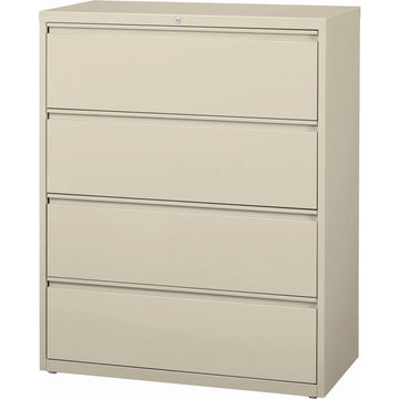 B691067 42 in. HL10000 Series Lateral File with 4-Drawer - Putty by Hirsh Industries – Metal, Putty, Model 15000