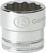 GEARWRENCH 3/8" Drive Standard Metric Socket 15mm, 12 Point - 80491