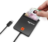 USB-C CAC SMRT Card Reader for Military & Government ID Cards | Compatible with Windows & MacOS , Supports PIV/CAC Cards, USB Type-C, Not Compatible with iPhone or iPad