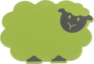 Kuhn Rikon Kinderkitchen Kids Cutting Board, Sheep, 9.8" x 9.1" x 4.3", Green | Child-Friendly Kitchen Tools For Real Cooking