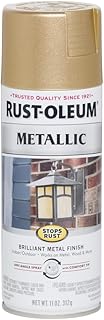 Rust-Oleum Stops Rust Metallic Spray Paint, Vintage Warm Gold | Rust Resistant, Indoor and Outdoor, Beautiful Finish on Metal, Wood and More, Sprays from Any Angle