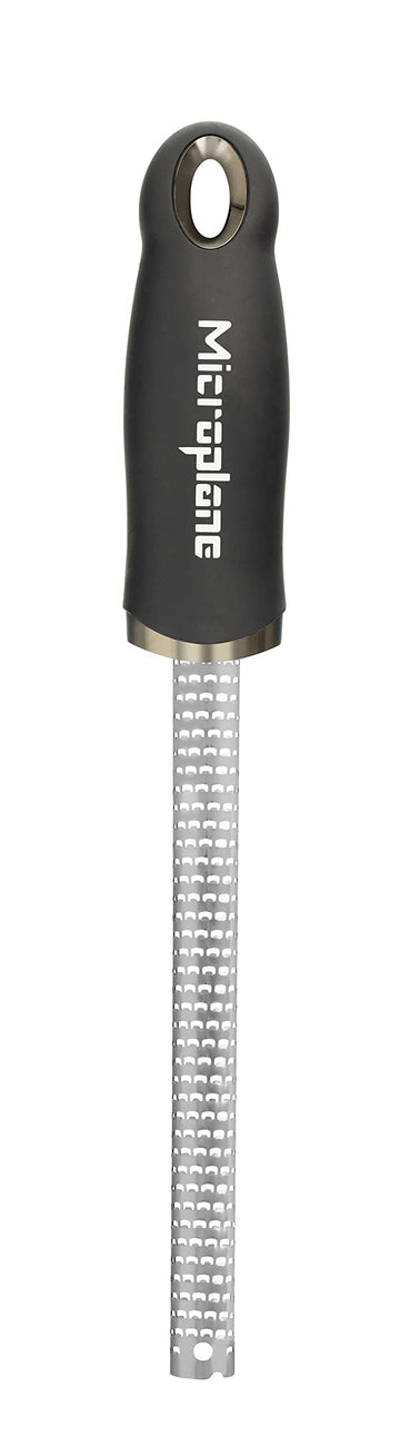 Premium Classic Spice Grater - Black by Microplane – One-Size, Surgical grade stainless steel, TPE plastic, Black, Model 46020