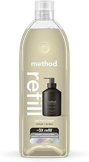Method Gel Hand Soap Refill, Vetiver + Amber, 34 fl oz