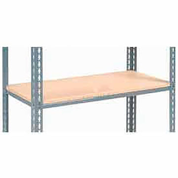 Additional Shelf Level Boltless Wood Deck 48"W x 18"D by Global Industrial – 48 inches x 18 inches, Wood, Grey, Model 717347