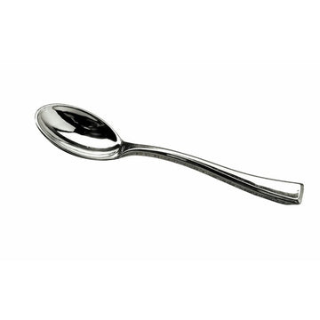 CORPORATION Silver Plastic Mini Disposable Spoon - 4" L by Sabert – Plastic, Silver, Pack of 500, Model MMTS500S