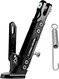 Motorcycle Side Stand Kickstand for Kawasaki Vulcan S (2015-2025), 6-Gear Height Adjustment Corrosion-Resistant Non-Slip Inclined Base Design,Black