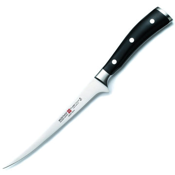 Wusthof Classic IKON 7" Fillet Knife by Wüsthof – 7", Black, Model 4626/18cm