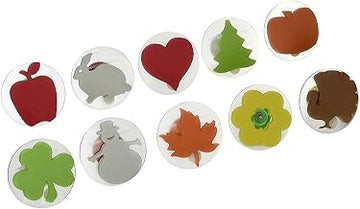 READY 2 LEARN Giant Stampers | Holiday Shapes | Set of 10 | Stamps for Kids | Easy-Grip Washable Set for Toddlers, Crafts