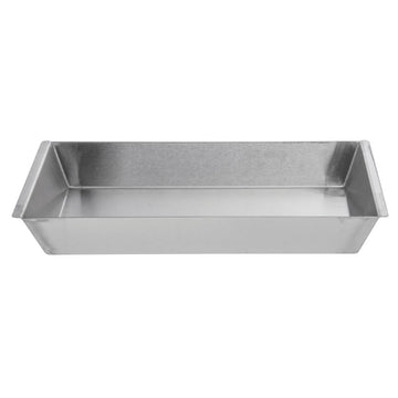 Food Display Pan Stainless Steels with Rim Tapered - 15"L x 6"W x 2"H by HUBERT – Stainless Steel, Silver, Model STP-081502-LIP
