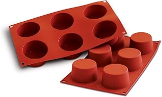 Silikomart 26.102.00.0065 SF 102 Medium Sized Muffin Shape Silicone Mould, Red Brick, 33 x 17.6 x 1.7 cm