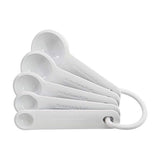 Plastic Measuring Spoons by KitchenAid – Set Of 5, 0.25 ounces, Plastic, White, Model KQ057OHWHA