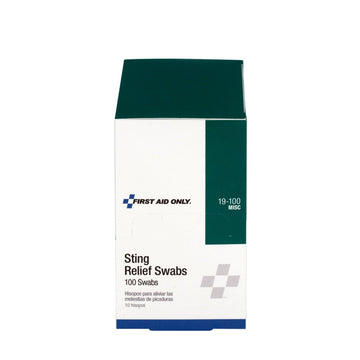 Sting Relief Swab by First Aid Only – 8 Inch x 8 Inch, White, Model 19-100
