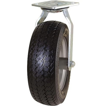 10" Swivel Caster with Flat Free Tire by Marathon – 4.10/3.50-4", steel, Gray, Model 00302
