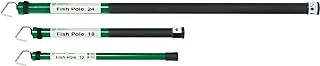 Greenlee FP24 Collapsible 24' Cable Pulling and Reaching Fish Pole, Far-Reaching Wire Pulling Tool for Pushing/Pulling Cables