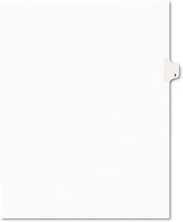 Avery Legal Exhibit Tab Dividers, Tab Title: 8, White, Letter, 25/Pack (11918)